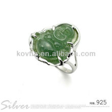 Wholesale China agate diamond unique design 925 silver rings